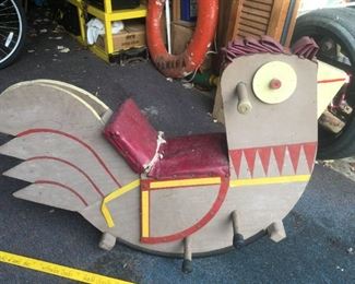 Rocky The Rooster riding toy--1950's Cool!