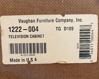 Vaughn Furniture Company Entertainment Armoire. Dimensions: 36w x 48h x 20.5d
Available for presale starting Tuesday, January 11. Check back for pricing and contract details!