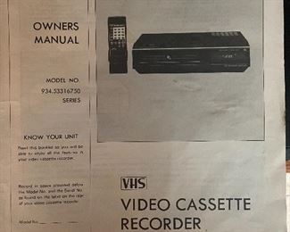 Vintage Sears and Roebuck VCR