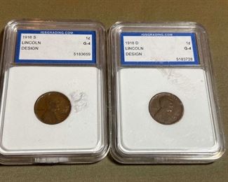041 1918D  1916S Lincoln Penny
