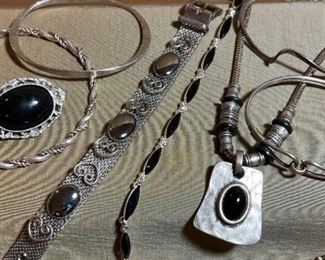 089 Silver Bracelets, Necklaces  Brooch