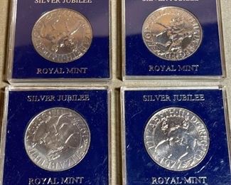 110 Royal Mint Silver Jubilee Coins