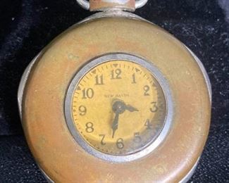 233A Leather Wrapped New Haven Pocket Watch