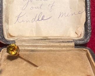 256 Antique Kendall Mine Gold Stick Pin