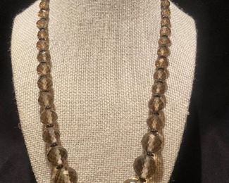 260 Vintage Glass Faceted Beaded Necklace