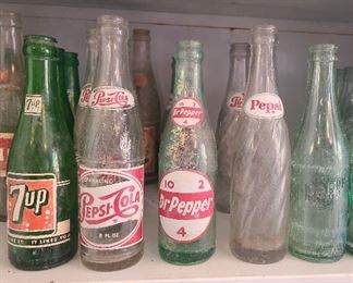 Antique soda bottles