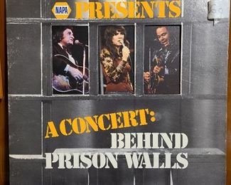 Classic Johnny Cash, Linda Ronstadt, Roy Clark A Concert: Behind Prison Walls vinyl record