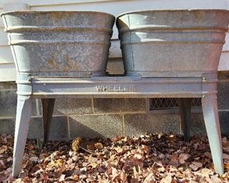 Antique Wheeling washtub