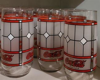Vintage frosted Tiffany Coke glasses