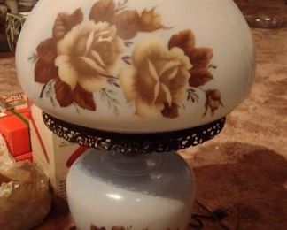 Set of two hand painted lamps