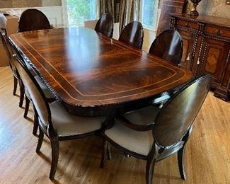 Maitland Smith brass paw foot dining table