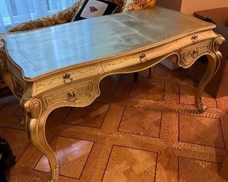 silver/gold gilt decorative desk
