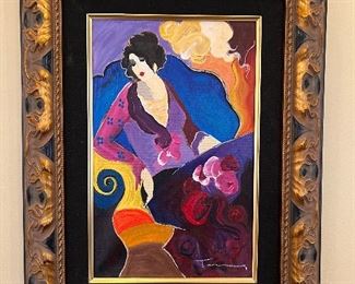 Original Tarkay Embellished serigraph