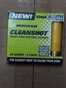 4 Pack 20 GA. Cleanshot Shoot-thru gun bore cleaner