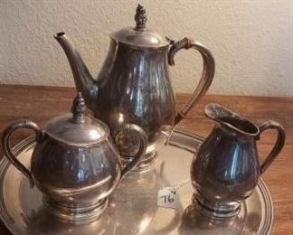 Sterling tea set
