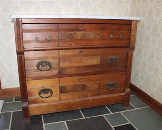 VINTAGE CABINET W/MARBLE TOP