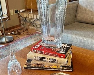 Heavy Crystal Vase-Art Deco Style