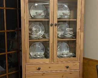 Natural Wood China Cabinet