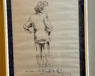 Original Butt Sketch 1994 Artwork Charlotte Krandel 