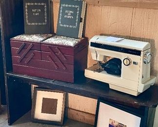 Kenmore Sewing Machine, Sewing Box, Sewing Notions