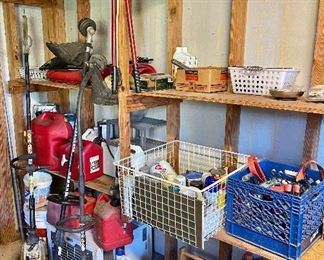 Gas cans, Weed Eaters