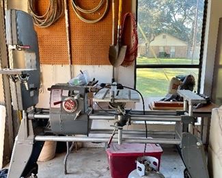 Shop Smith Band Saw, Lathe with Accessories 
