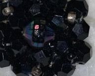 black cluster earrings