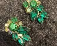 green stone earrings
