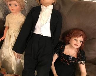 Large one of a kind titanic dolls.