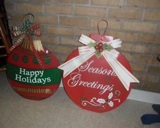 Fun Large Metal Ornaments  