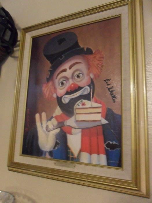 Red Skelton Signed art work "Freddie's Birthday" with all paperwork.