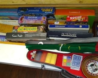 Assorted board games and puzzles