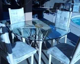 Glass top Table and chairs