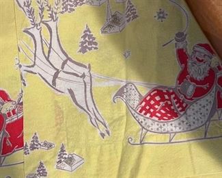 vintage Santa table cloth
