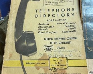 vintage telephone books Port Lavaca 