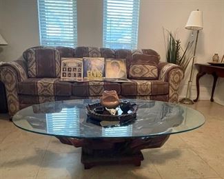 beautiful and clean southwestern Sofa and chair with ottamon