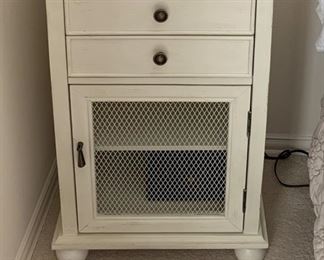 Office Star End Table  2 drawer 1 mesh paneled door. 20” W 16” D 30  1/2” H