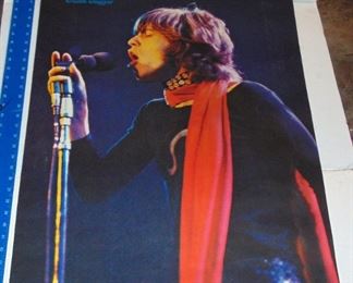 VINTAGE ROCK-n-ROLL MUSIC POSTER - MICK JAGGER, ROLLING STONES
