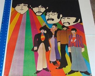 VINTAGE ROCK-n-ROLL MUSIC POSTER - THE BEATLES, YELLOW SUBMARINE