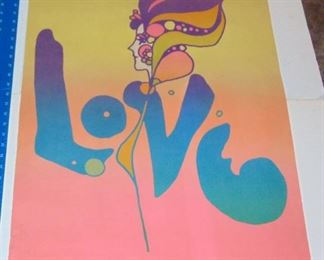 VINTAGE PETER MAX POSTER -LOVE