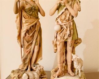 Royal Dux Amphora Figurines