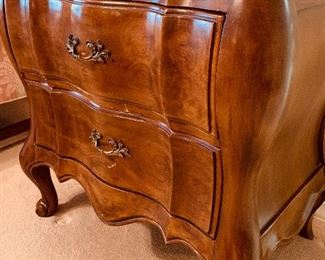 One of a Pair of French Provencal End Tables/Nightstands by White Furniture Co.