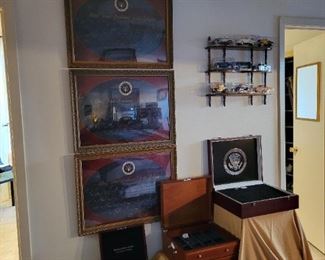 Collectors coin boxes and frames