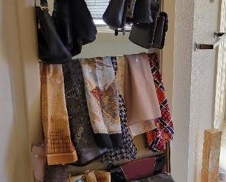 Women's purses, clutches and scarves