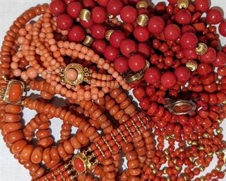 Coral & Gold jewelry