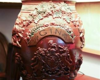 1840 Pottery gin dispenser, electrified
