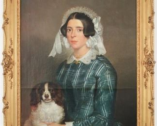 19th century portrait, en verso Van Diest