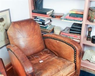 Deco French leather chair