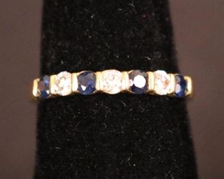 Tiffany & Co. 18k diamond & sapphire ring