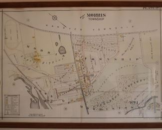 Over a dozen local Morris County late 19th & early 20th c antique maps